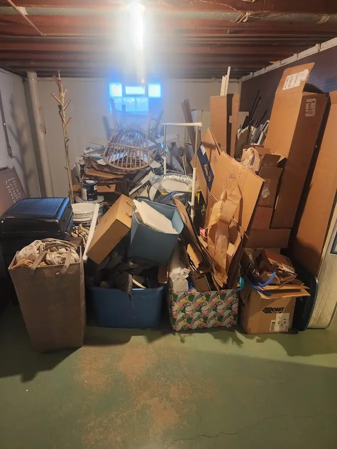 Roll-off dumpster container at job site for 2 Yard Dumpster Rental in Copperas Cove